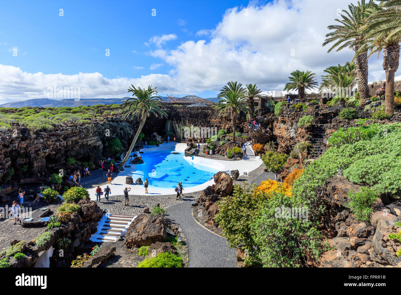 Spagna Isole Canarie Lanzarote, Jameos del Agua, Cesar Manrique, punto di interesse Foto Stock