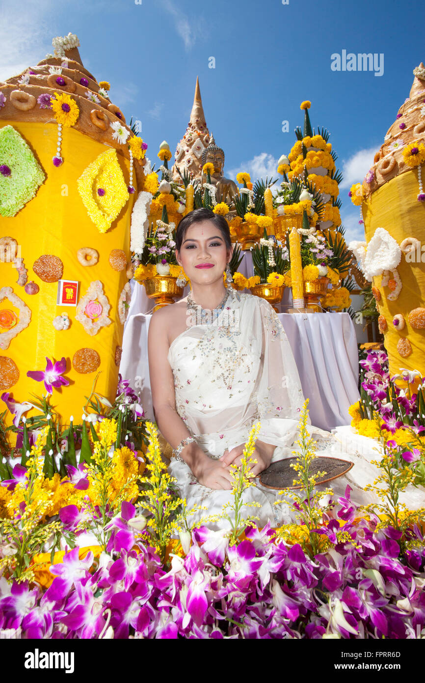 Festival del decimo mese lunare in Nakhon Si Thammarat, Thailandia Foto Stock