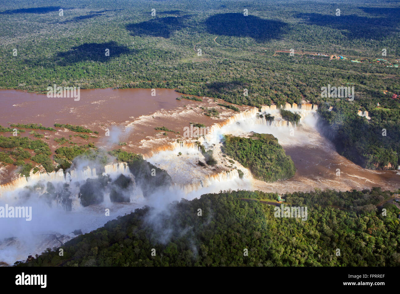 Iguacu/Iguassu/Cascate di Iguazu sul confine di Argentina e Brasile Foto Stock