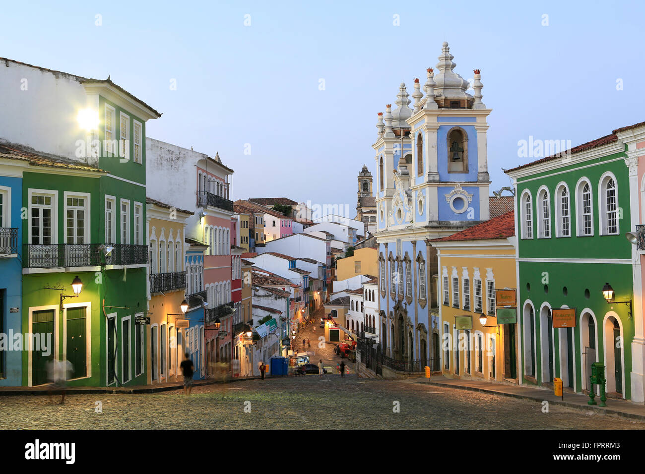 La Unesco elencati coloniale portoghese cuore di Salvador di Bahia con la Chiesa Afro-brasiliana del Terzo Ordine di Nostra Signora del Rosario Foto Stock