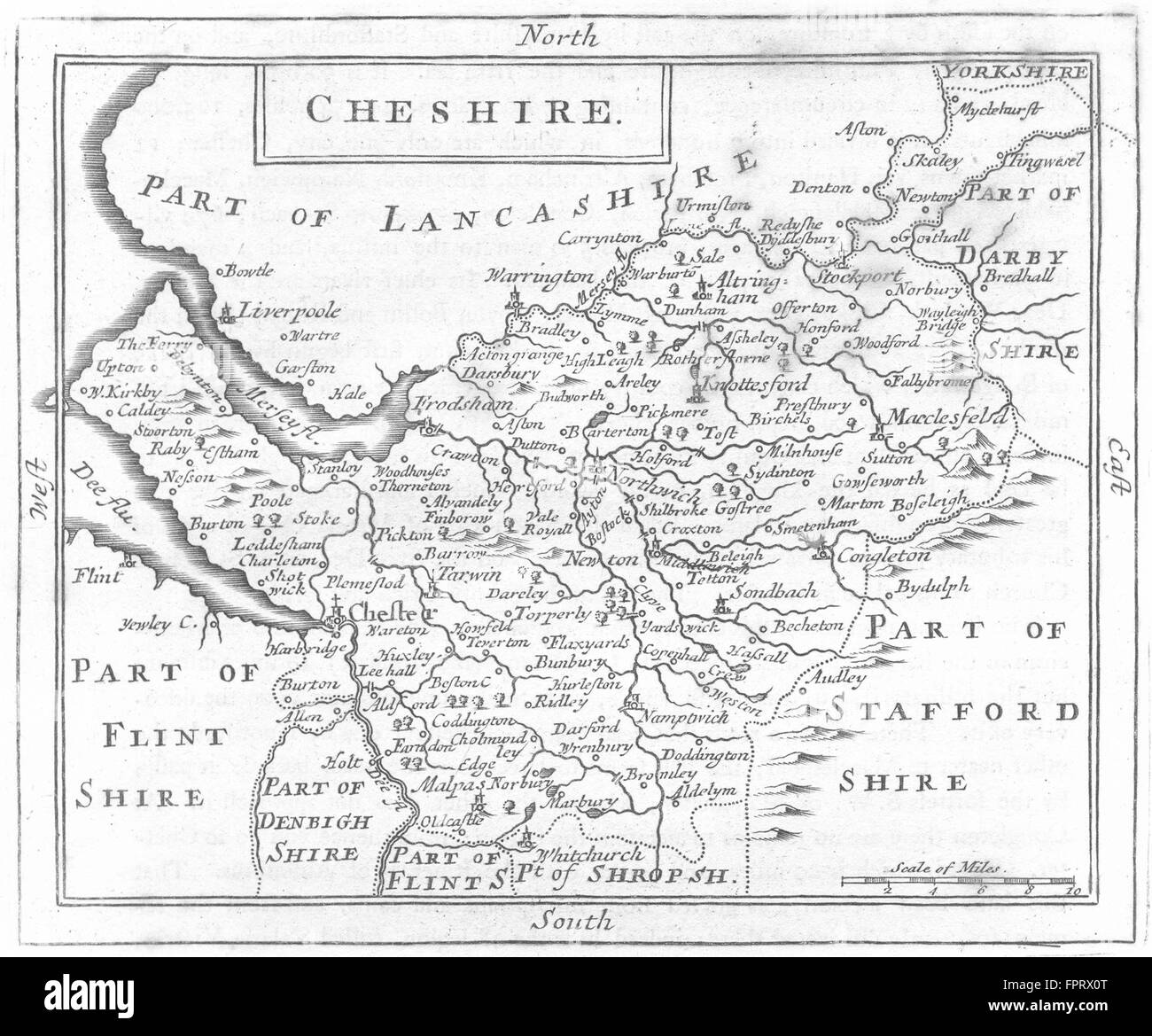 CHESHIRE: Grose venditore, 1795 Mappa antichi Foto Stock