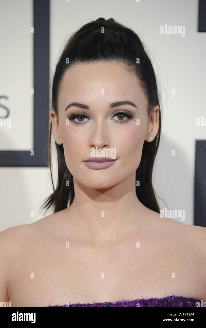 La 58th Annual Grammy Awards arrivi con: Kacey Musgraves dove: Los Angeles, California, Stati Uniti quando: 15 Feb 2016 Foto Stock