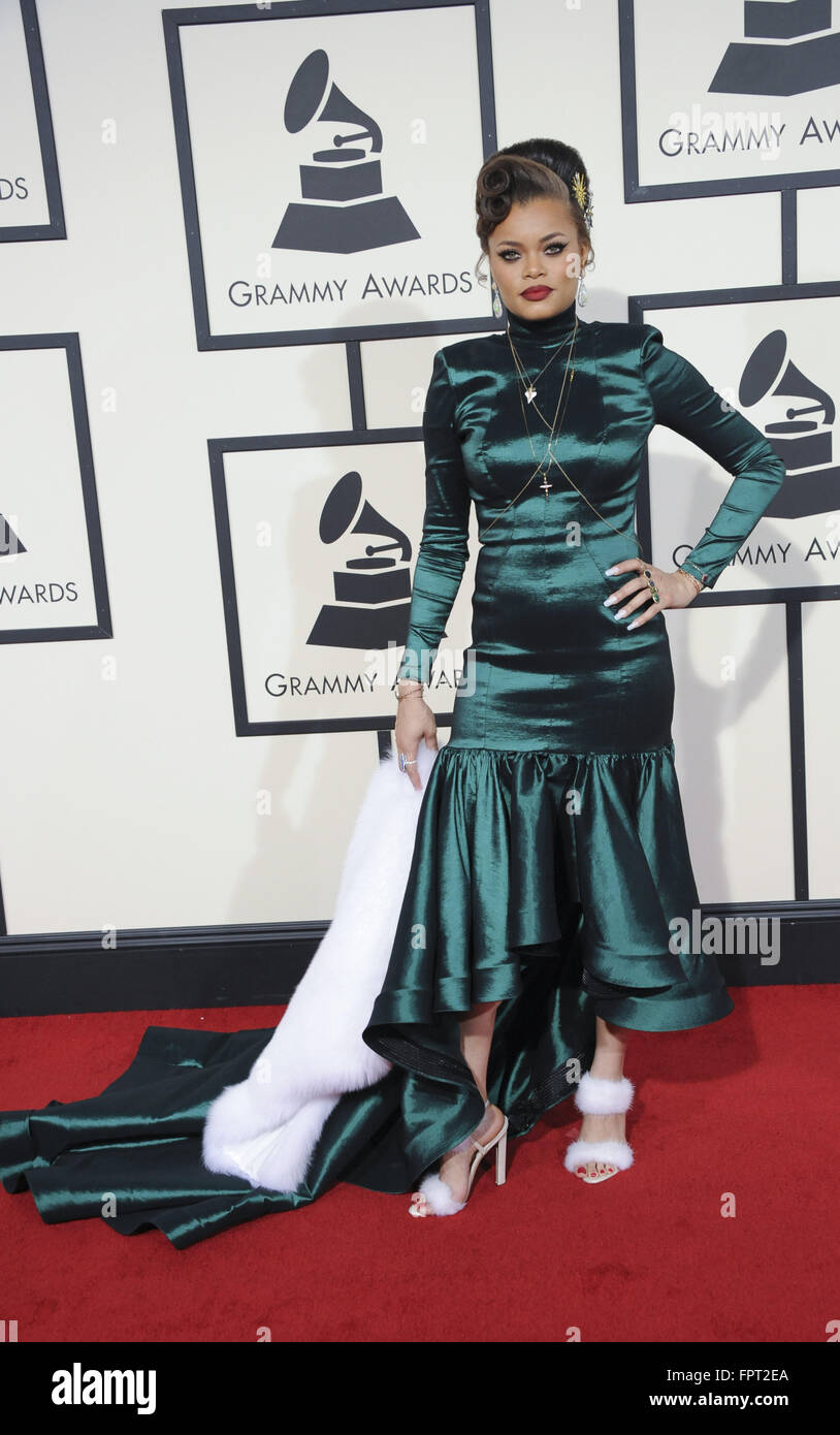 La 58th Annual Grammy Awards arrivi con: Andra giorno dove: Los Angeles, California, Stati Uniti quando: 16 Feb 2016 Foto Stock