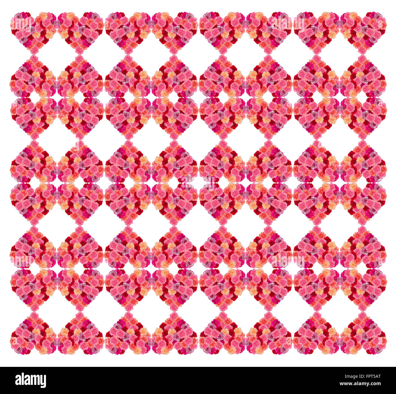 Cuore di chiodo di garofano isolati su sfondo bianco Foto Stock