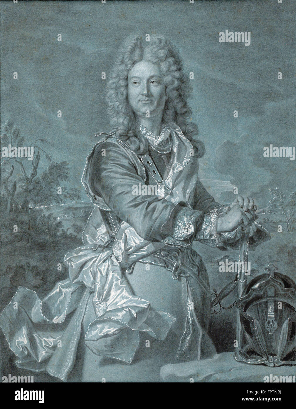 Hyacinthe Rigaud Il duomo - Ritratto di un maresciallo di Francia - c. 1740 Foto Stock