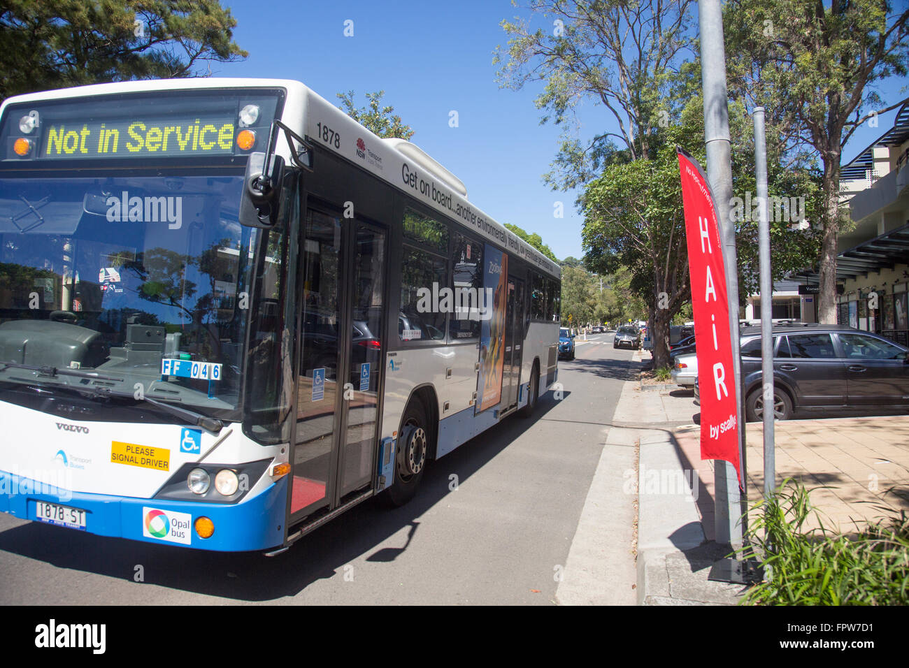 Sydney trasporto pubblico bus, non in servizio, la guida di Sydney , Australia Foto Stock