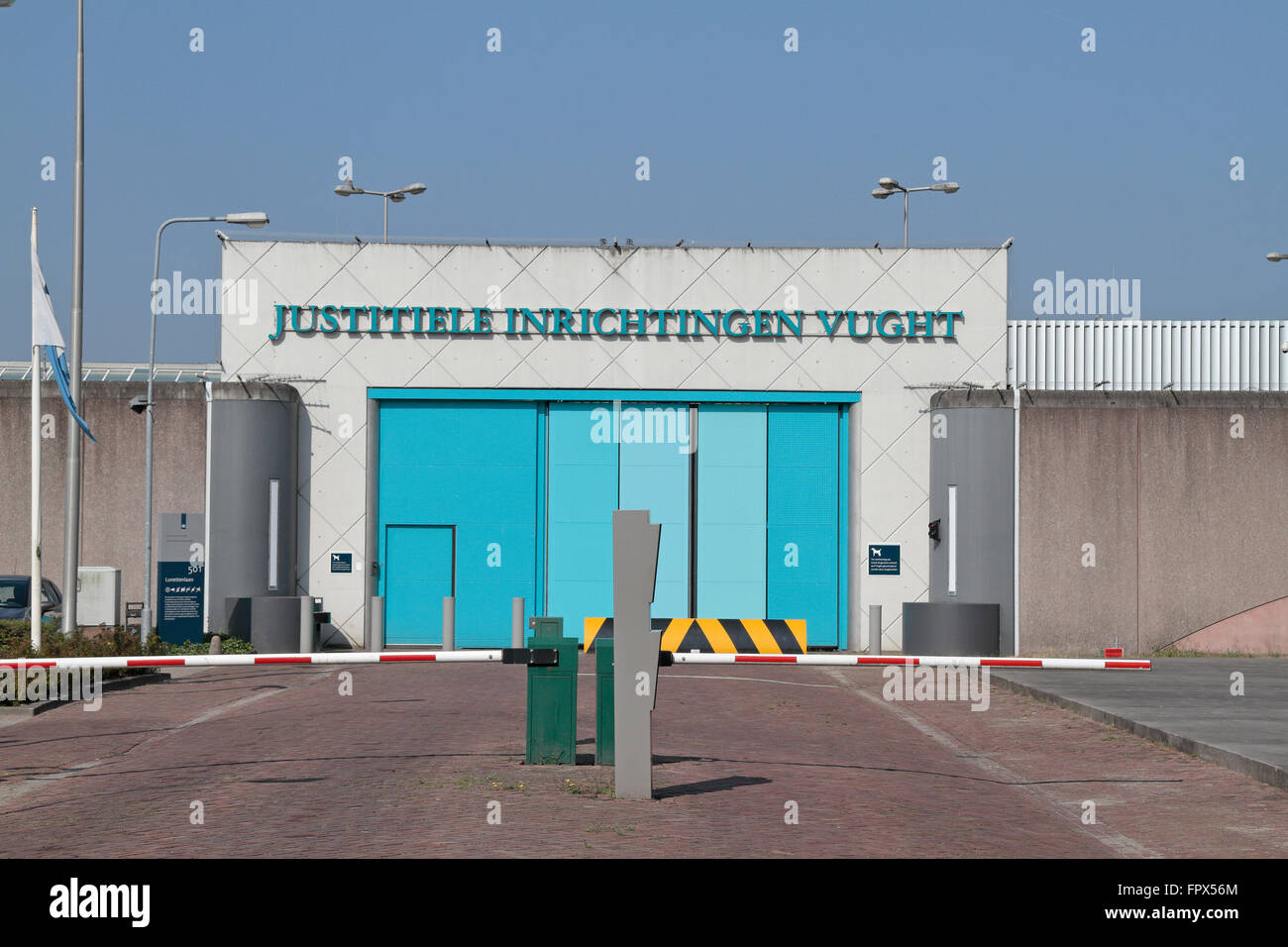 Ingresso al Nieuw Vosseveld, De Penitentiaire Inrichting Vught correction facility (carcere) a Vught, Paesi Bassi. Foto Stock