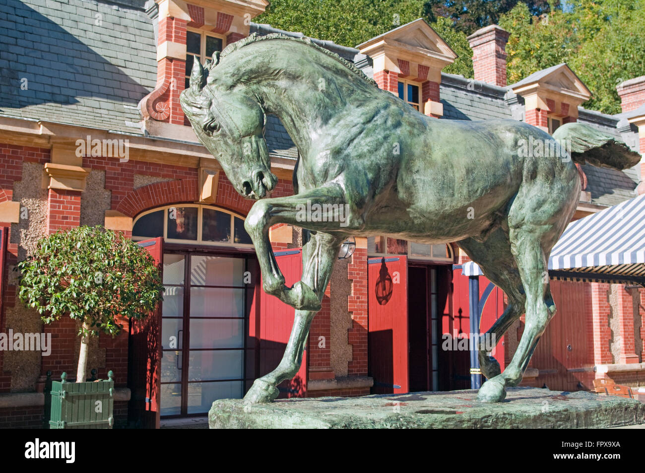 Waddesdon Manor, 1874-1889, cantiere stabile statua equestre, Aylesbury, Buckinghamshire, Foto Stock