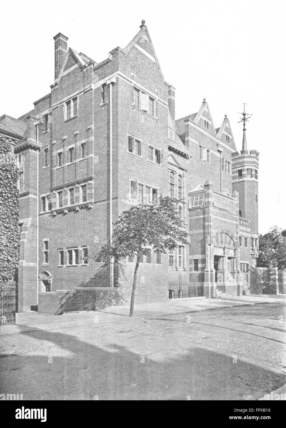 WORCESTER: Victoria Inst, scienza scuola Sansome, antica stampa c1900 Foto Stock