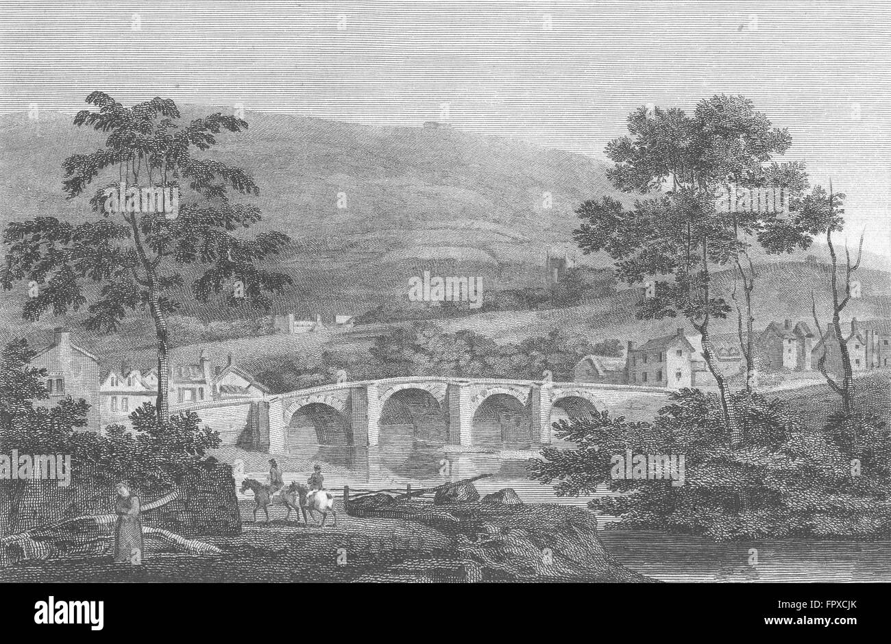 DERBYS: Matlock: Walker view-Turner, antica stampa 1794 Foto Stock