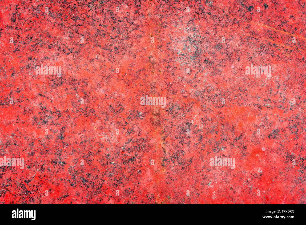 Red grunge metallo verniciato texture della posta indesiderata corpo vettura Foto Stock
