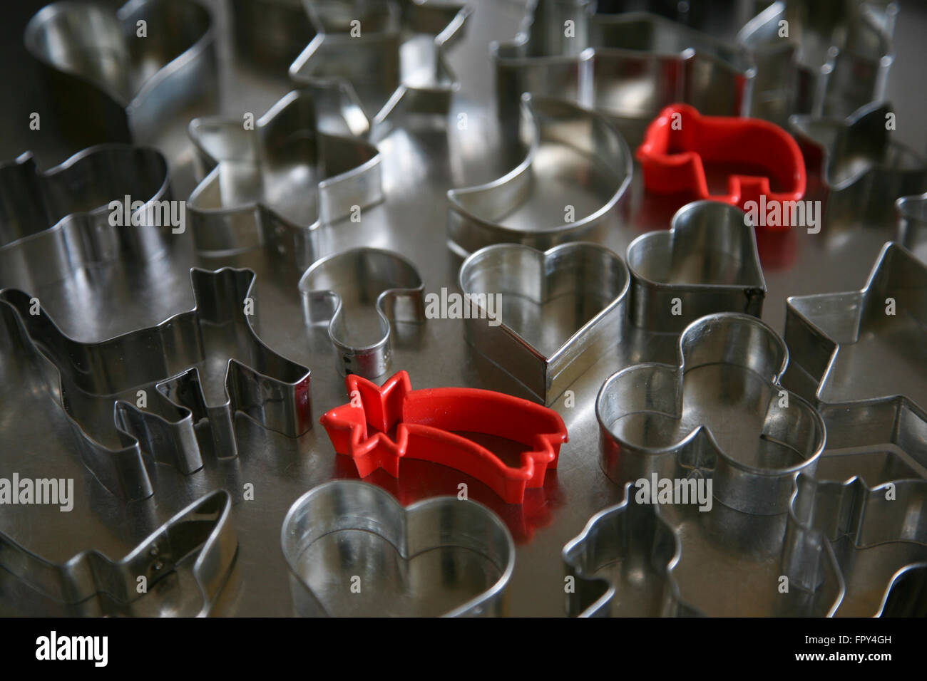 Biscotto diverse frese per biscotti di Natale Foto Stock