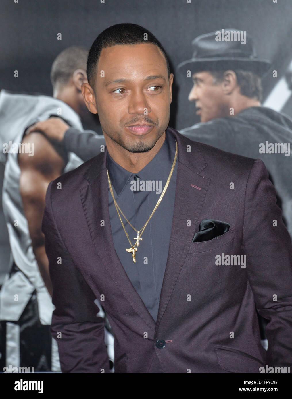 LOS ANGELES, CA - Novembre 19, 2015: Attore Terrence J (Terrence Jenkins) presso il Los Angeles premiere mondiale del "credo" al Regency Village Theatre, Westwood. Foto Stock