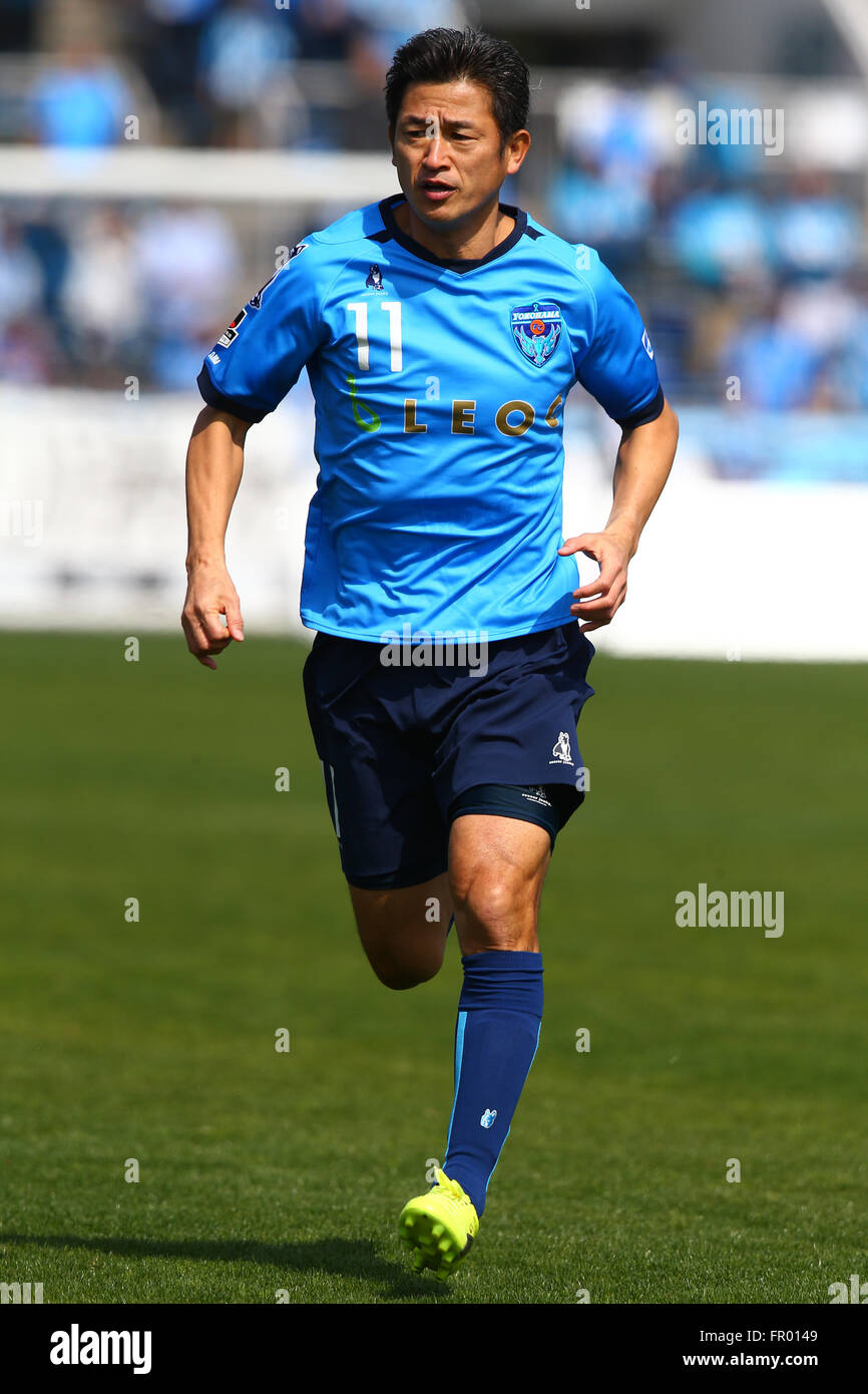 Kazuyoshi Miura (Yokohama FC), 20 marzo 2016 - Calcio : 2016 J2 League match tra Yokohama FC 2-0 Renofa Yamaguchi FC presso la NHK MOLLA Mitsuzawa Football Stadium, Kanagawa, Giappone. (Foto da Shingo Ito/AFLO SPORT) Foto Stock