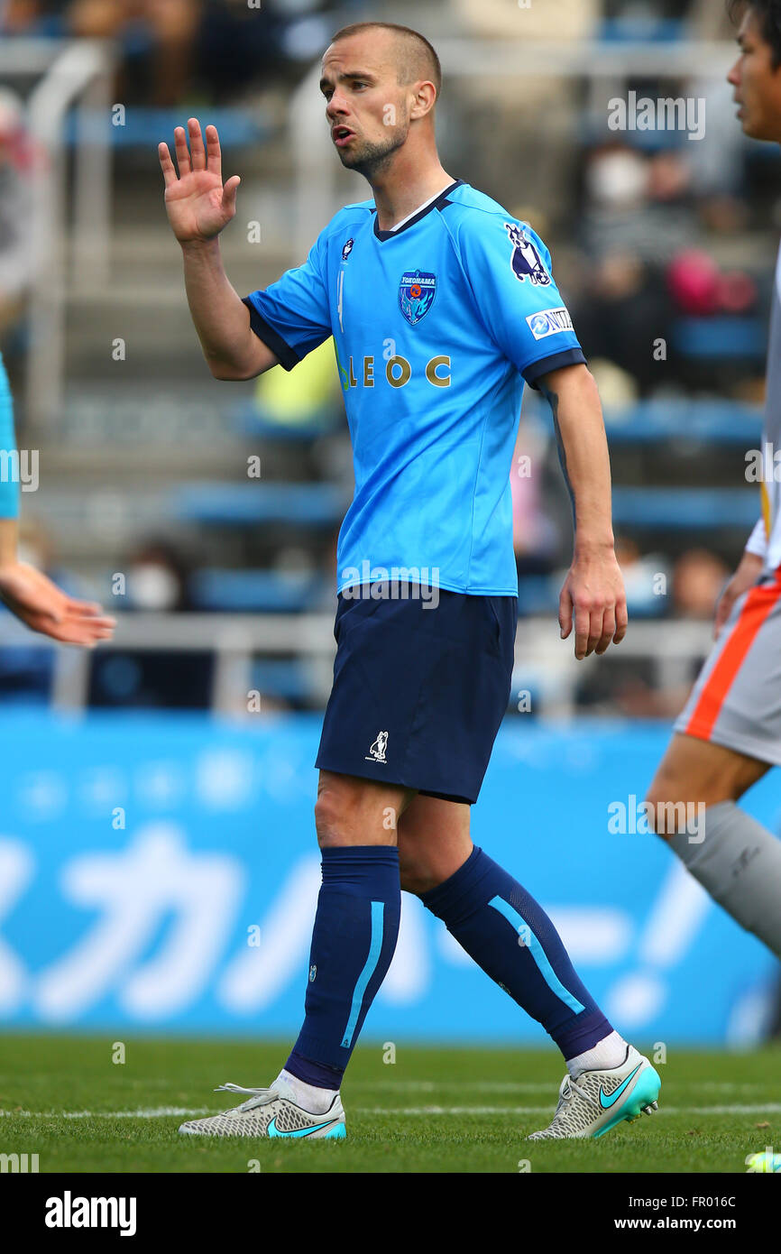 Denis Halilovic (Yokohama FC), 20 marzo 2016 - Calcio : 2016 J2 League match tra Yokohama FC 2-0 Renofa Yamaguchi FC presso la NHK MOLLA Mitsuzawa Football Stadium, Kanagawa, Giappone. (Foto da Shingo Ito/AFLO SPORT) Foto Stock