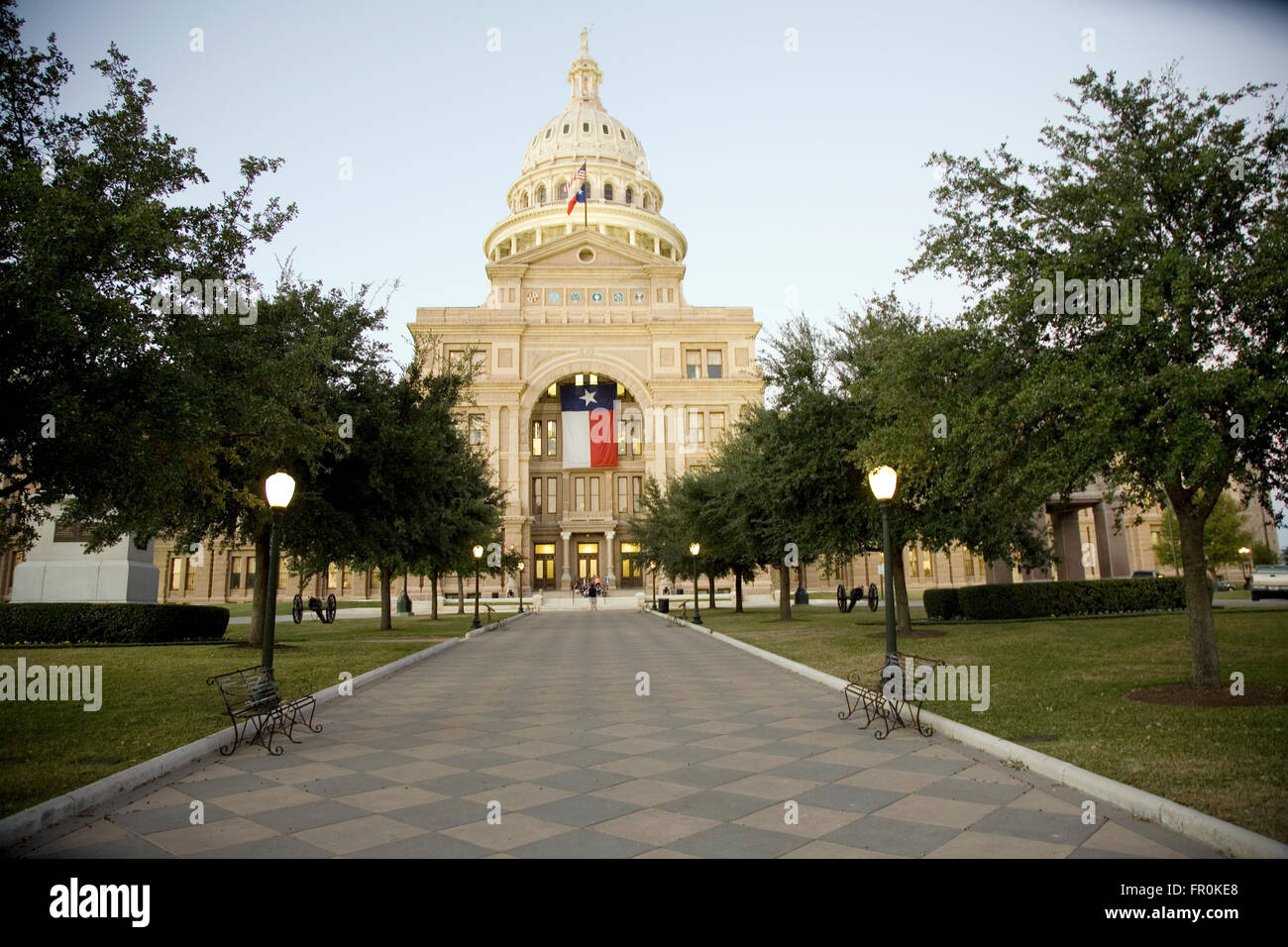 Costruito da granito rosso e calcare e completato nel 1888, il Texas Capitol è stato poi il settimo edificio più grande al mondo Foto Stock