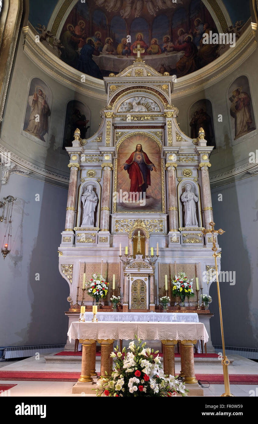 Basilica del Sacro Cuore di Gesù a Zagabria in Croazia il 14 settembre, 2015 Foto Stock