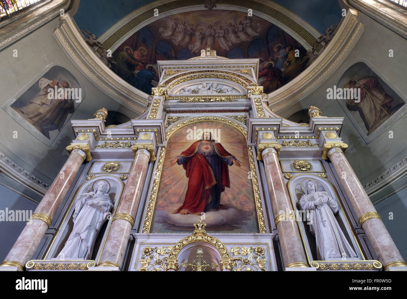 Basilica del Sacro Cuore di Gesù a Zagabria in Croazia il 14 settembre, 2015 Foto Stock