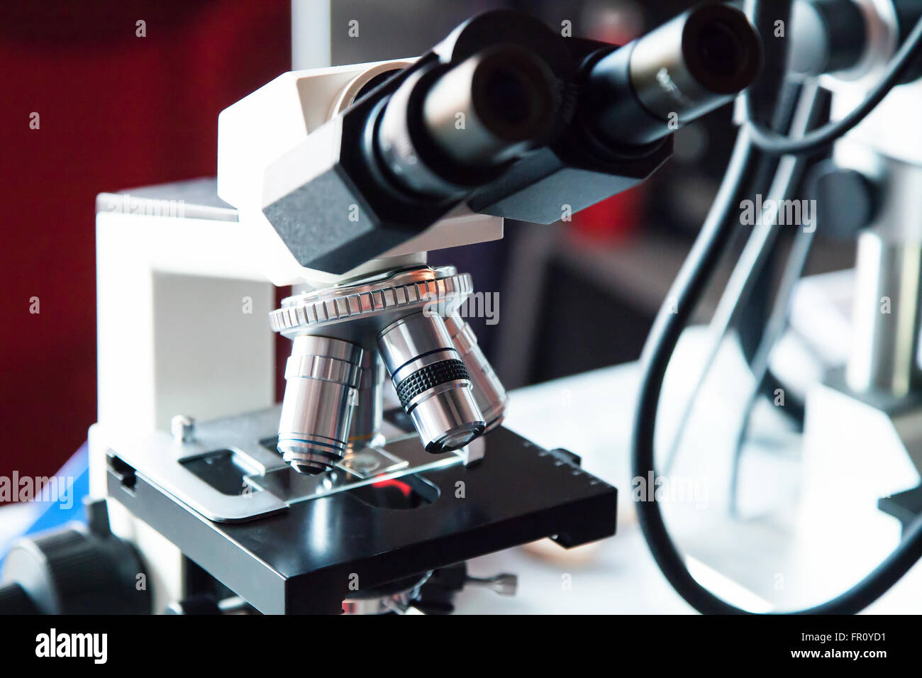 Elettronica di microscopio ottico senza oculari, la cattura di immagine utilizzando CMOS/sensore CCD Foto Stock