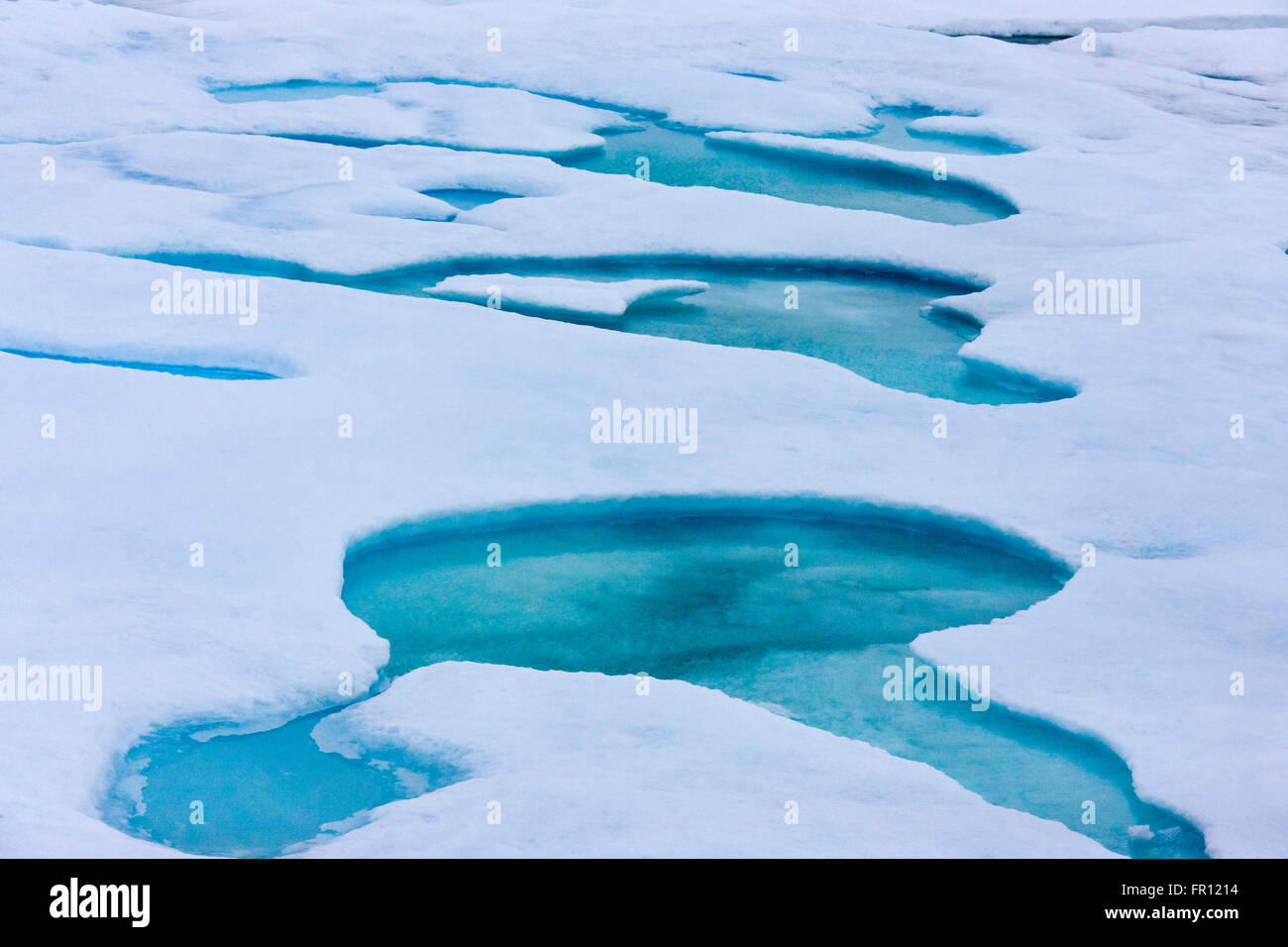 Ghiaccio galleggiante in mare Chukchi, Estremo Oriente Russo Foto Stock