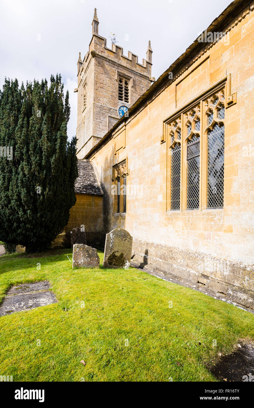 La Chiesa di San Pietro Stanway Gloucester Inghilterra Foto Stock