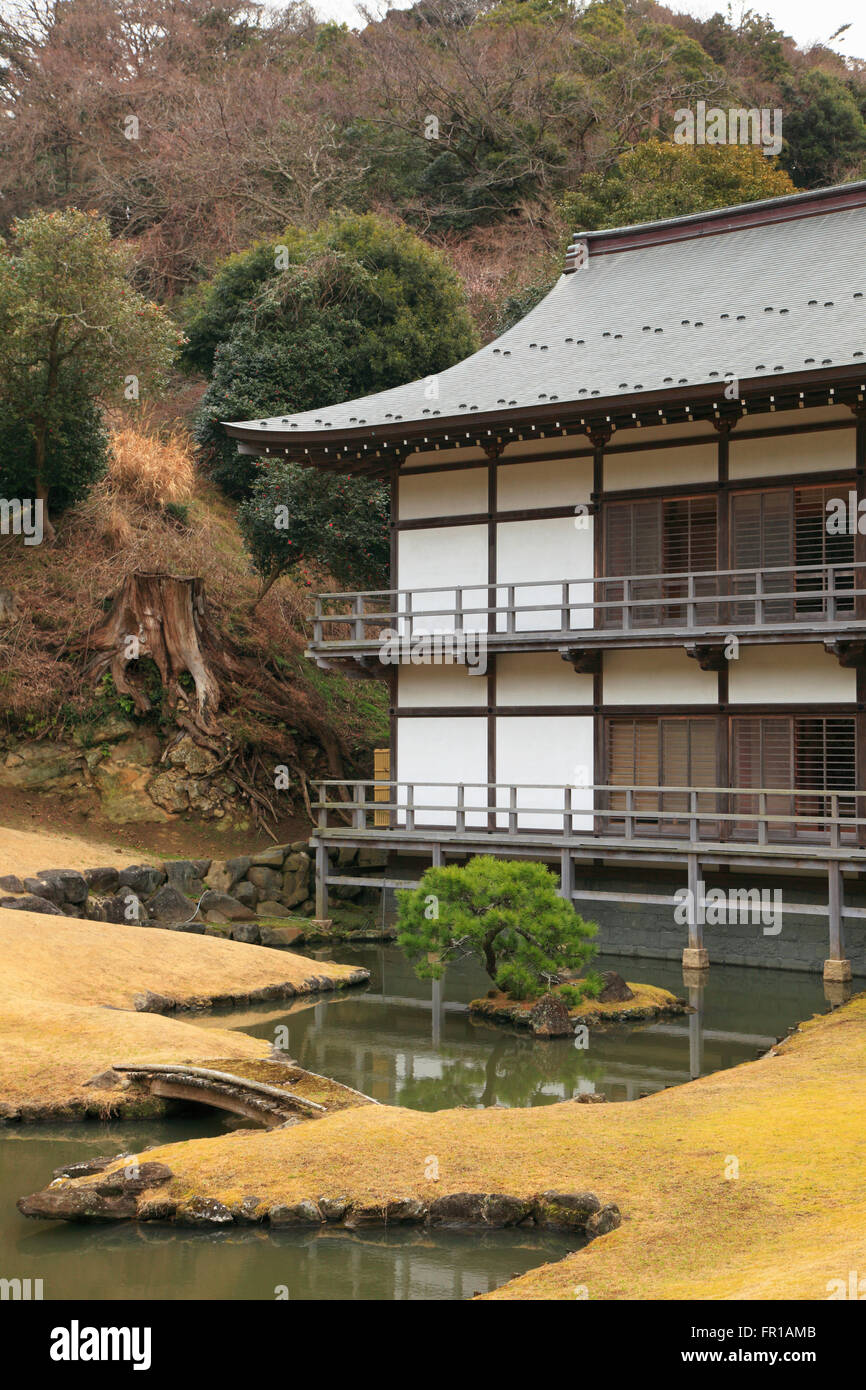 Il Giappone a Kamakura, Tempio Kenchoji, Hojo, Teien giardino, Foto Stock