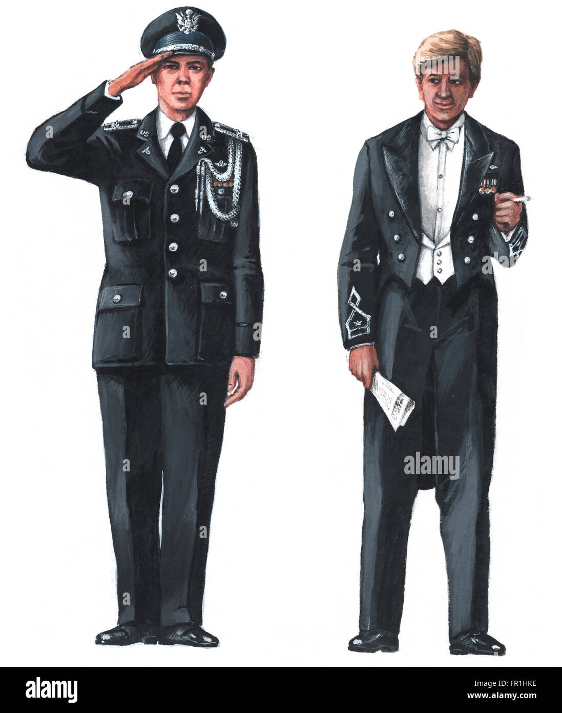 Illustrazione di American uniformi da Bohdan Wroblewski Foto Stock