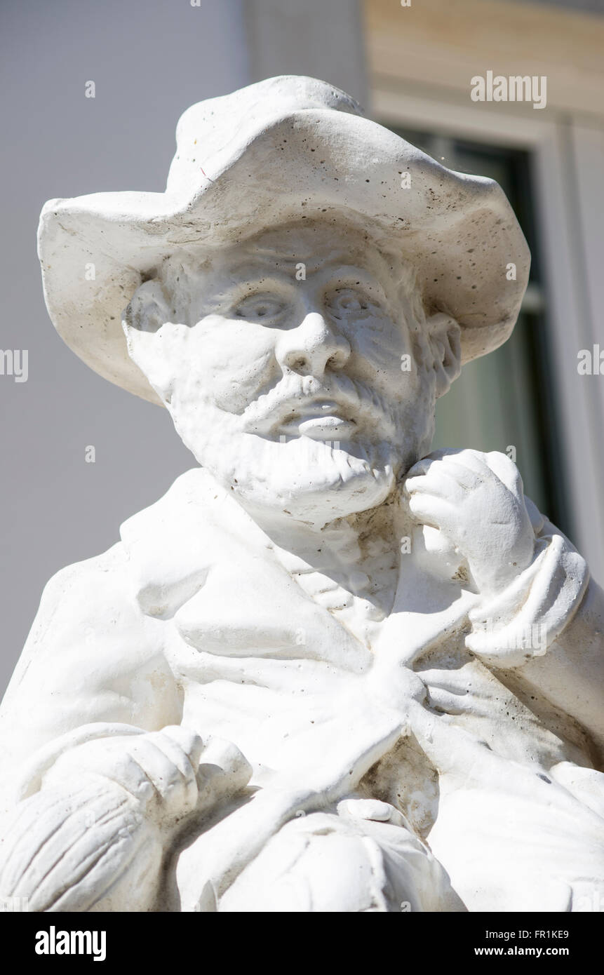 Statua en pierre, Algarve, Portogallo, Europa Foto Stock