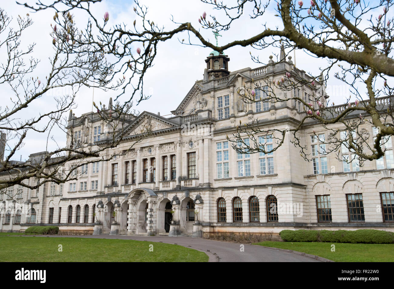 Università di Cardiff Edificio Principale a Cardiff, nel Galles del Sud. Foto Stock