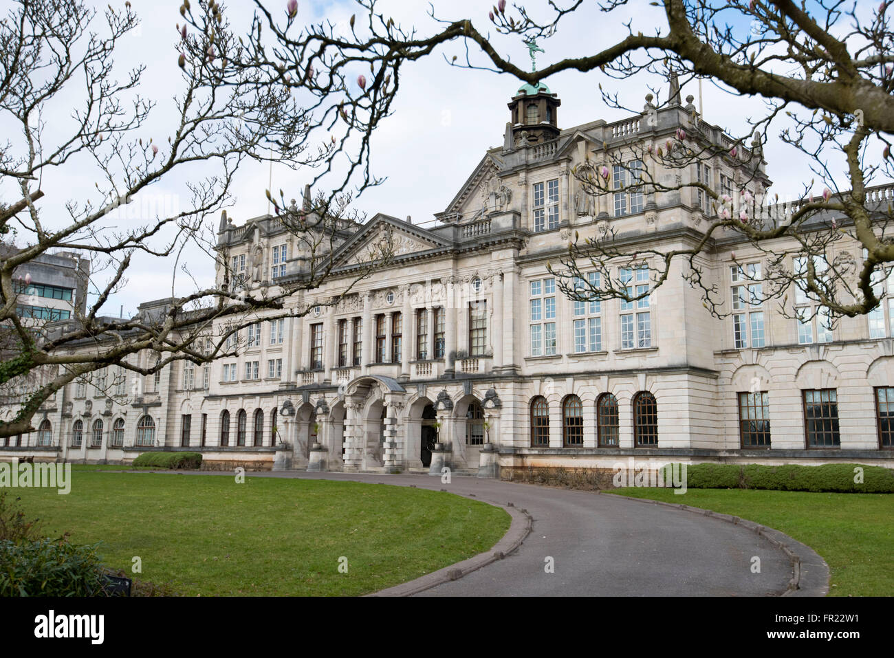 Università di Cardiff Edificio Principale a Cardiff, nel Galles del Sud. Foto Stock