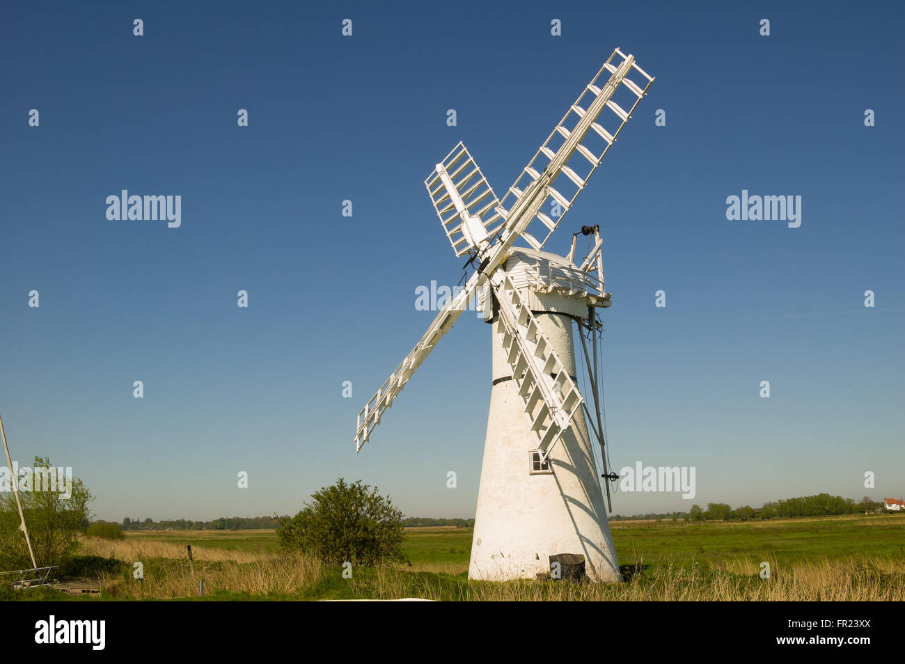 Pompa Thurne mulino di drenaggio, Thurne, Norfolk Broads Foto Stock