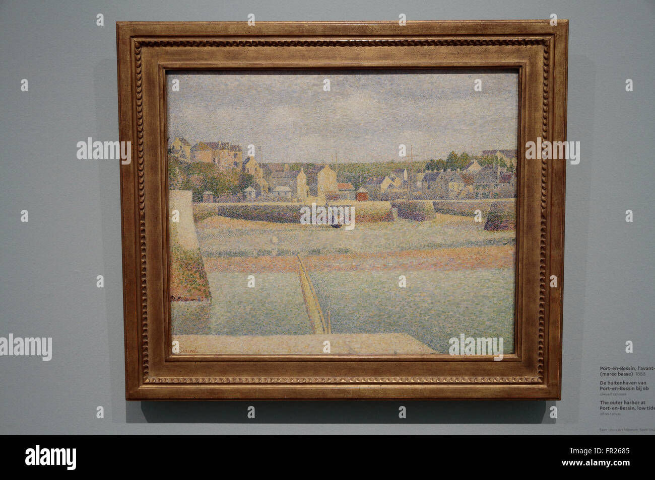 "Porto esterno a Port-en-Bessin, bassa marea' da Georges Seurat nel Museo Kröller-Müller, Otterlo, Paesi Bassi. Foto Stock