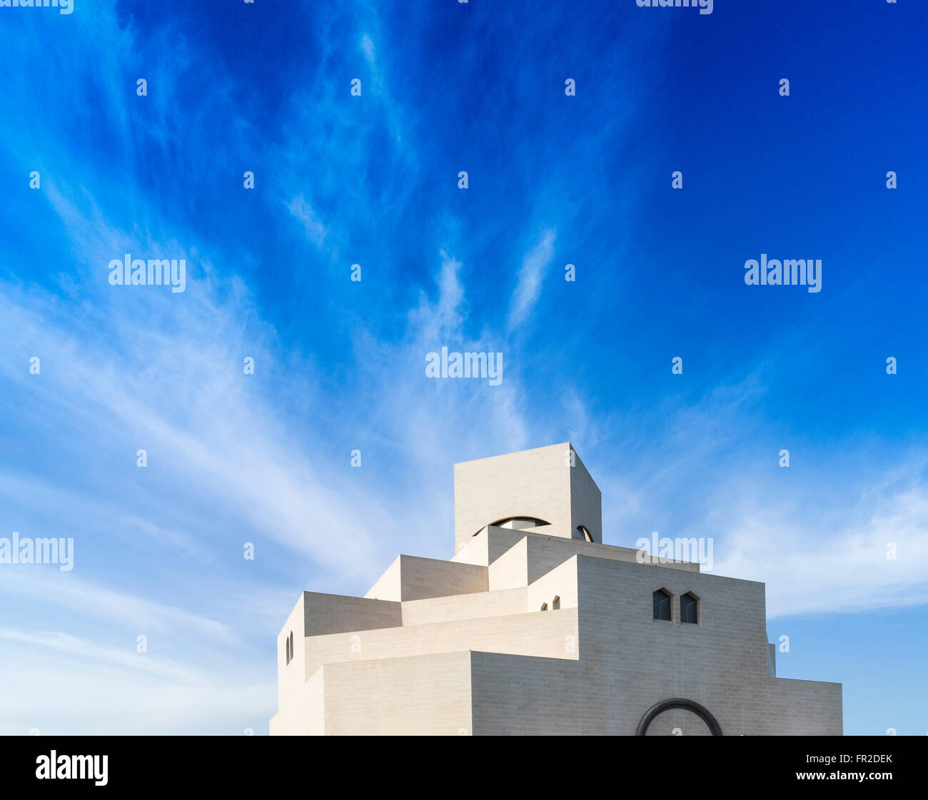 Vista del Museo di Arte Islamica di Doha in Qatar Foto Stock