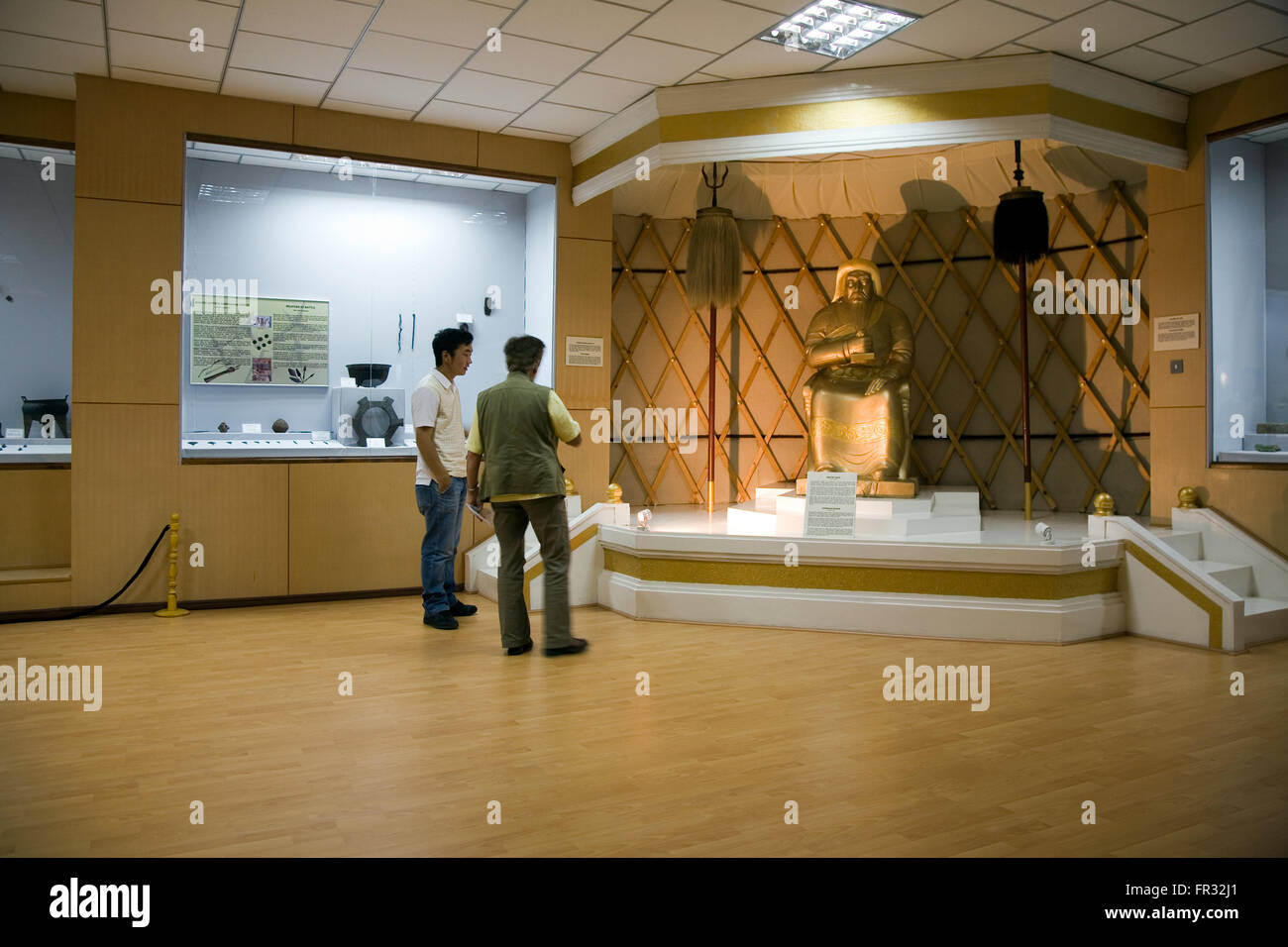 Si tratta di un eccellente presentano rintracciare lo sviluppo di Gengis Kahn dell Impero Mongolo presso il Museo Nazionale di Storia mongola Foto Stock