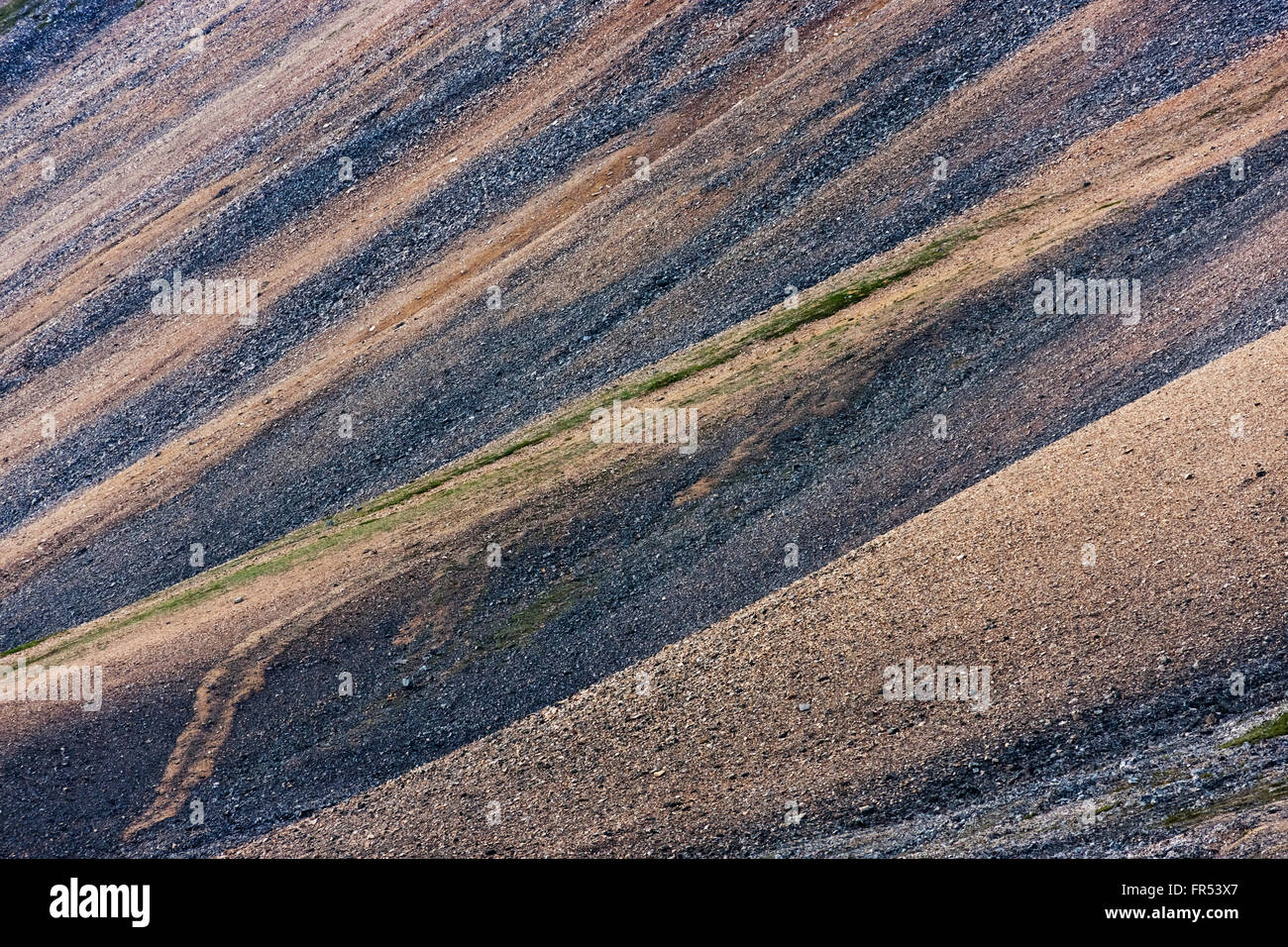 Pendenza di detriti, Chukchi Peninsula, Estremo Oriente Russo Foto Stock