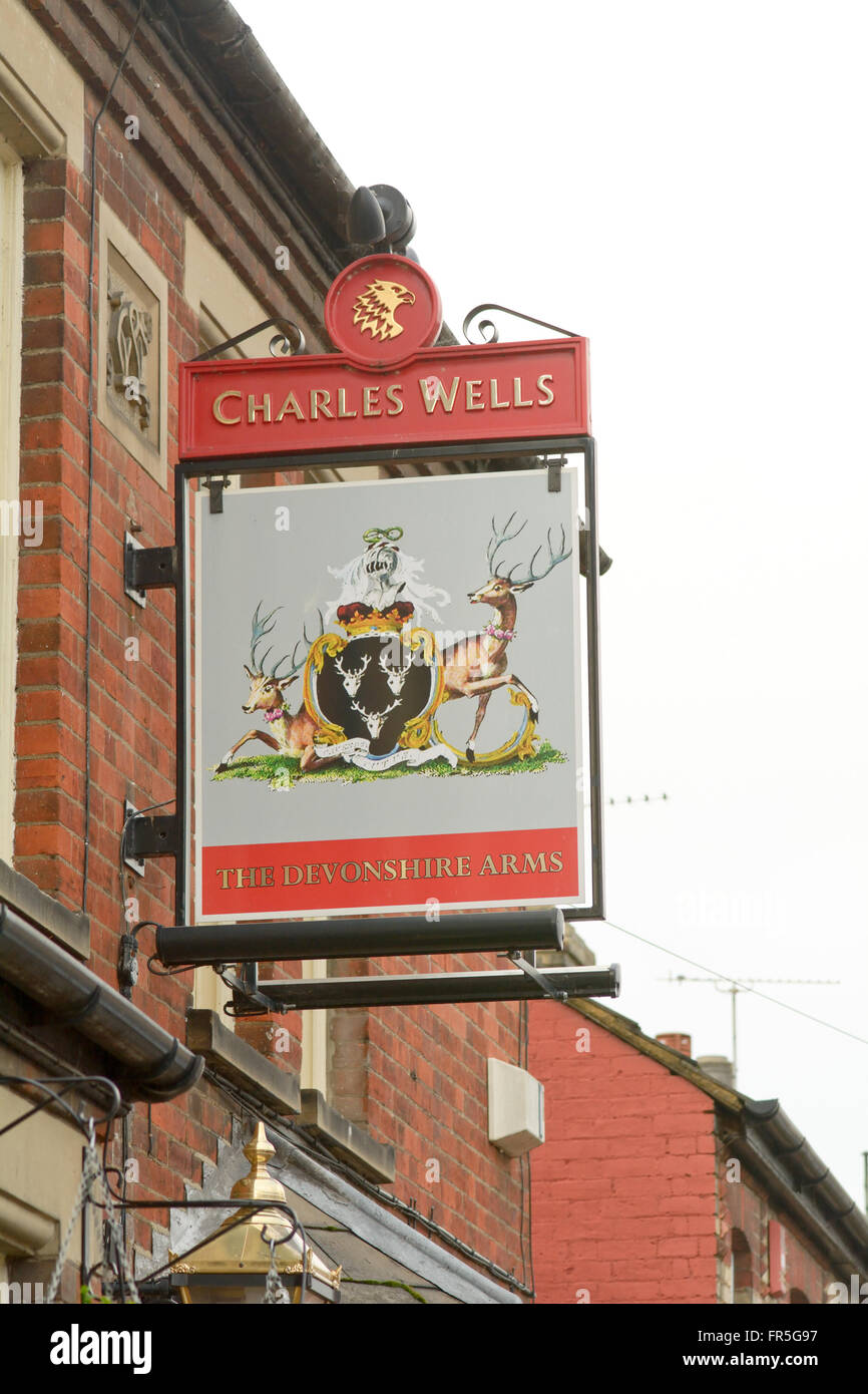 Il Devonshire Arms il Devonshire Arms - Charles Wells pub in Bedford, Bedfordshire, Inghilterra Foto Stock