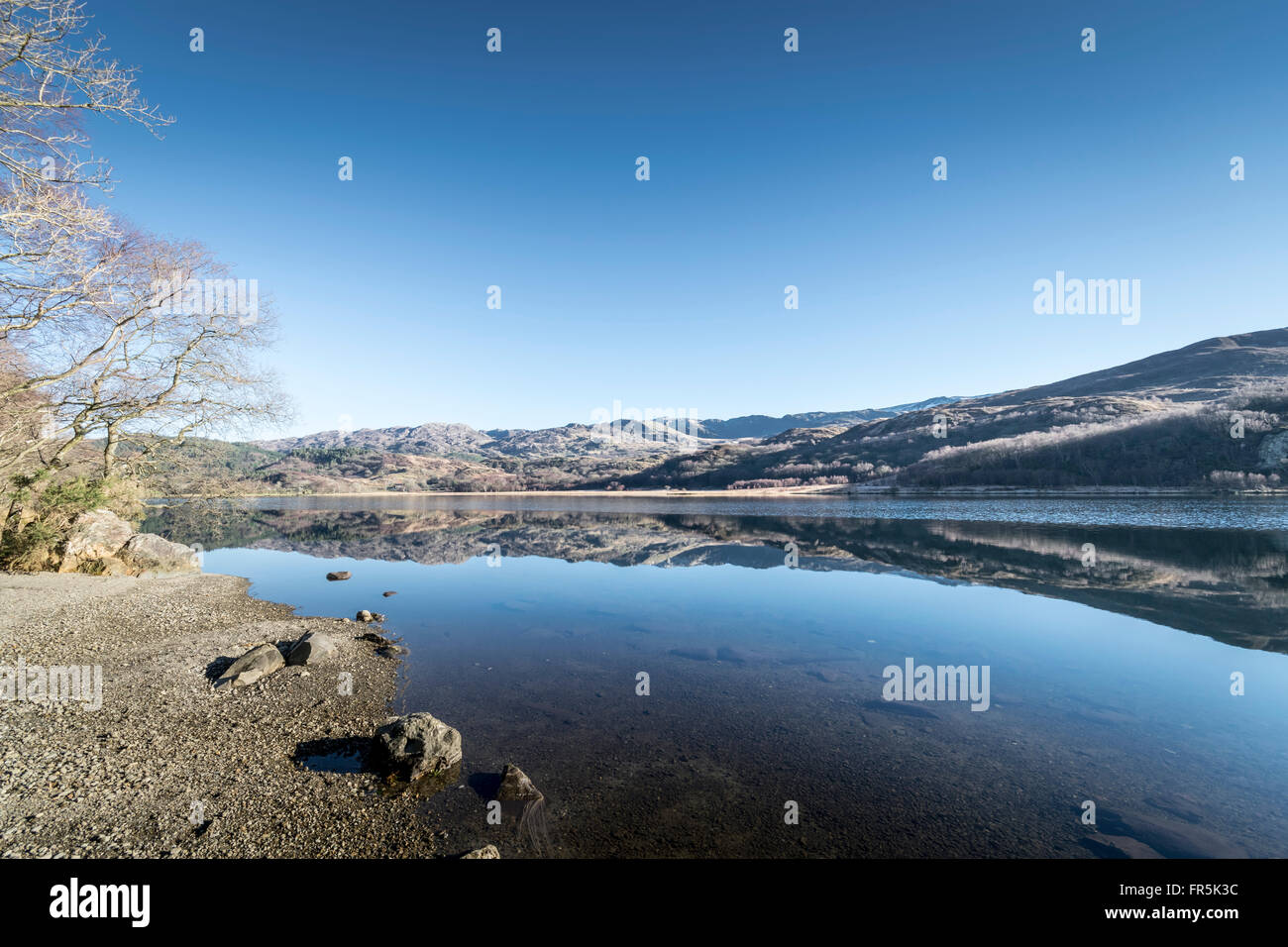 Llyn Dinas vicino Beddgelert Parco Nazionale di Snowdonia Foto Stock