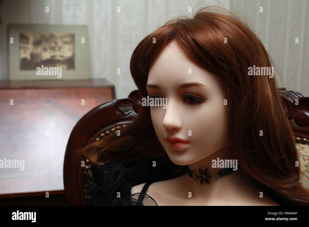 Life-Size bambola di silicone, ritratto, Germania Foto Stock