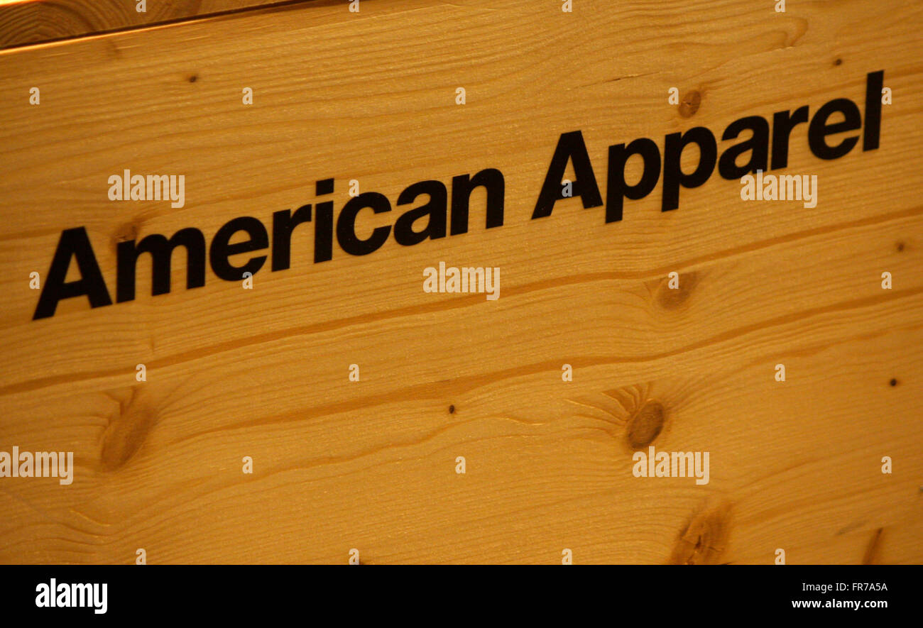 Markenname: 'American Apparel', Berlino. Foto Stock