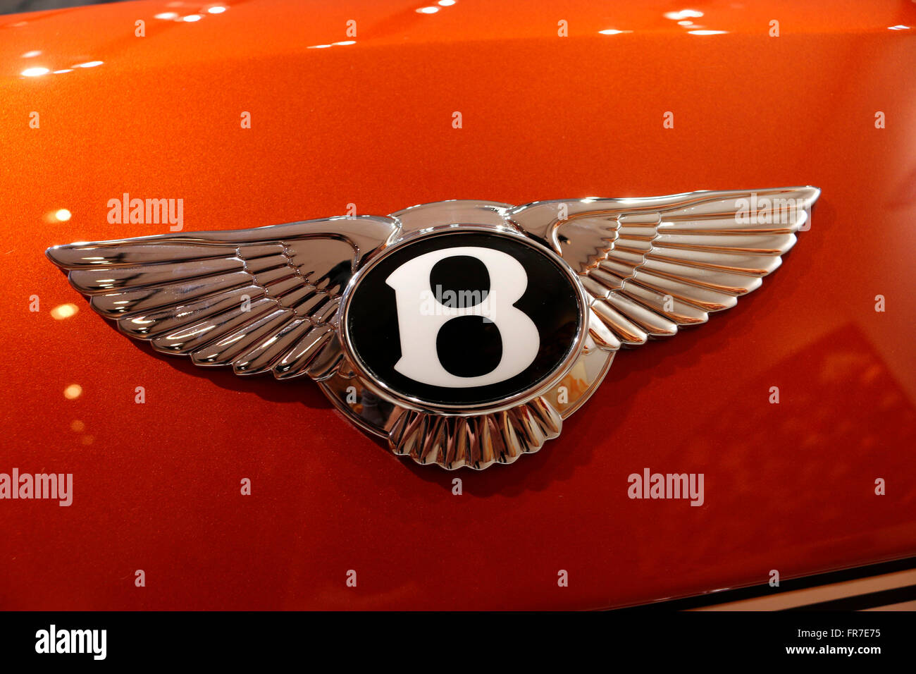 Das Logo der Marke "Bentley", Berlino. Foto Stock