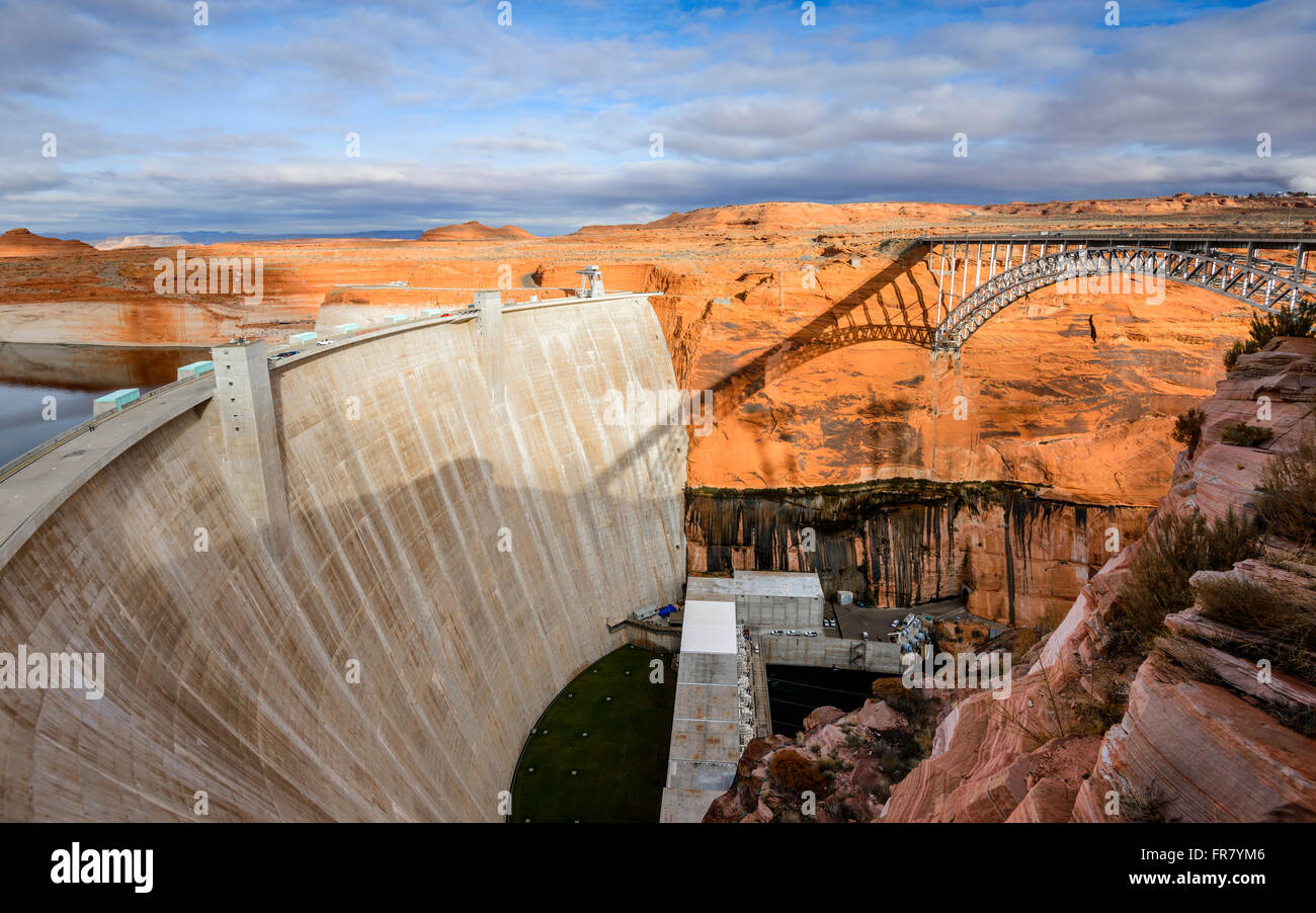 Diga di Glen Canyon Foto Stock