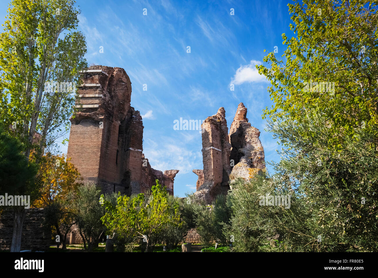 Basilica di rosso, uno dei sette importanti chiese nel cristianesimo; Pergamo, Turchia Foto Stock