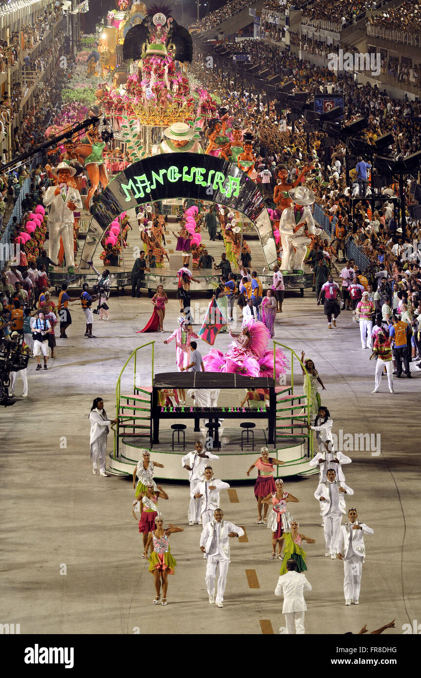 Scuola di Samba Parade station primo tubo flessibile Foto Stock