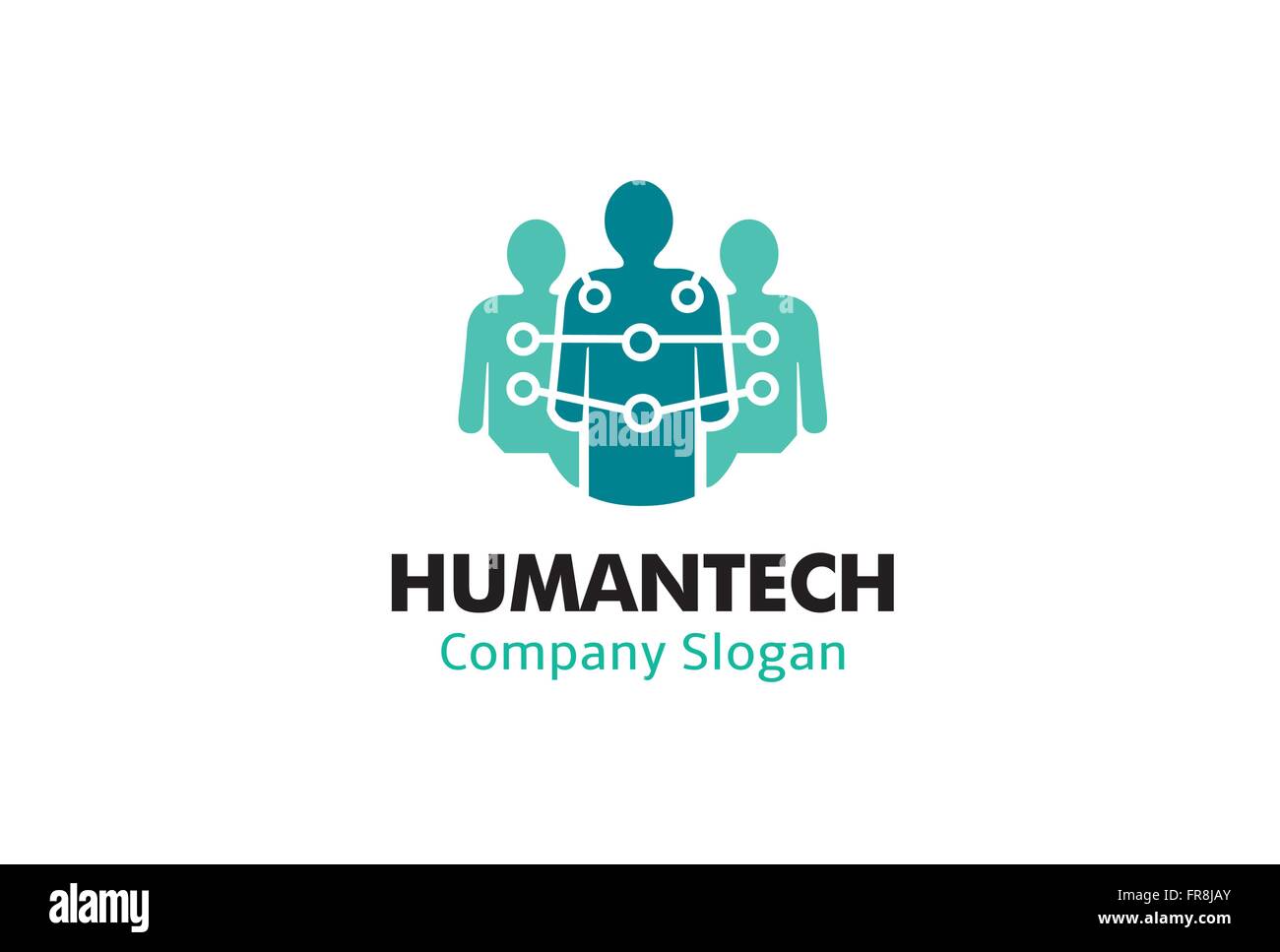 Human Tech Design Illustrazione Illustrazione Vettoriale