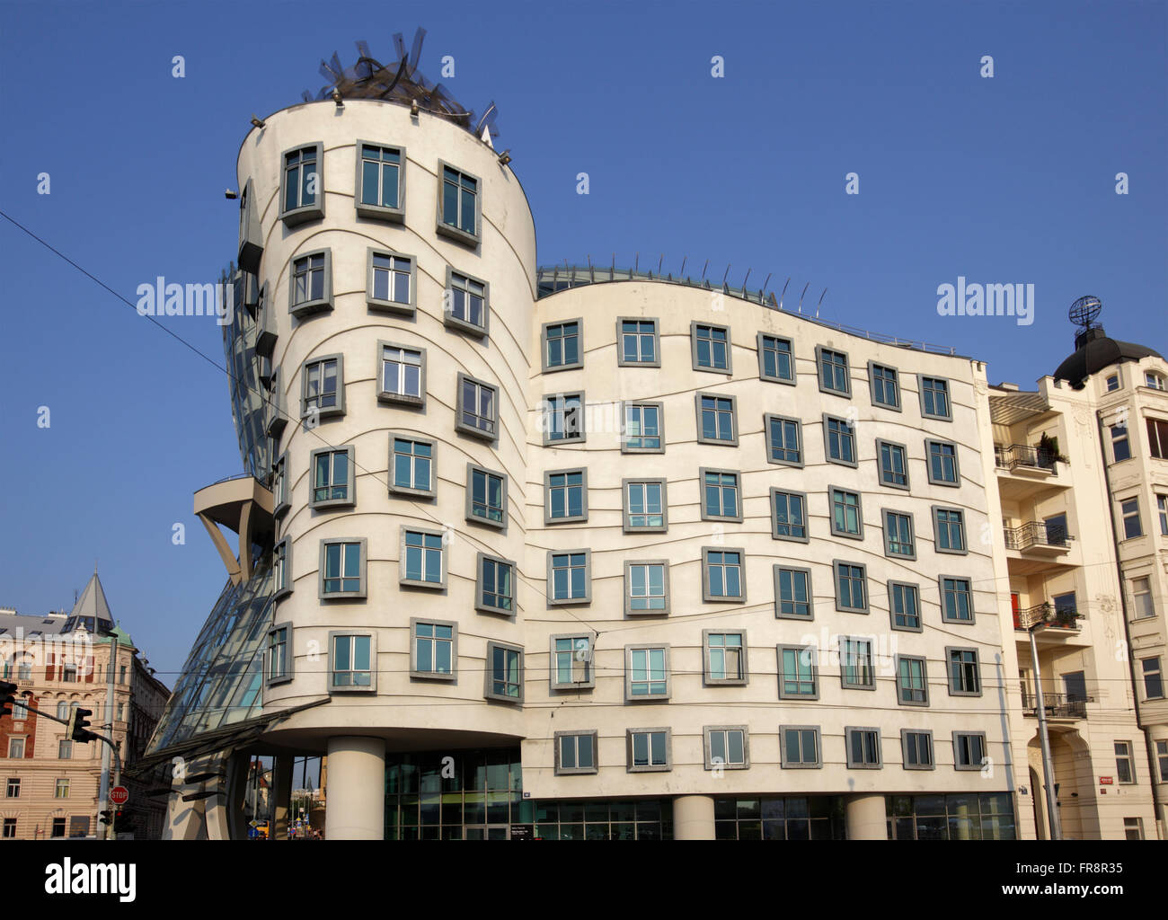 La Casa danzante di Frank Gehry, Praga, Repubblica Ceca Foto Stock