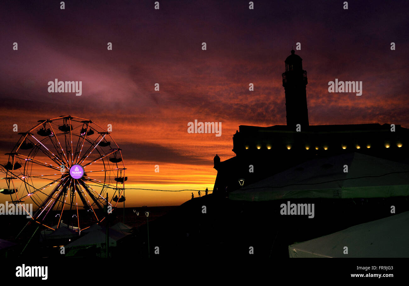 Nel tardo pomeriggio a Forte de Santo Antonio da Barra Foto Stock