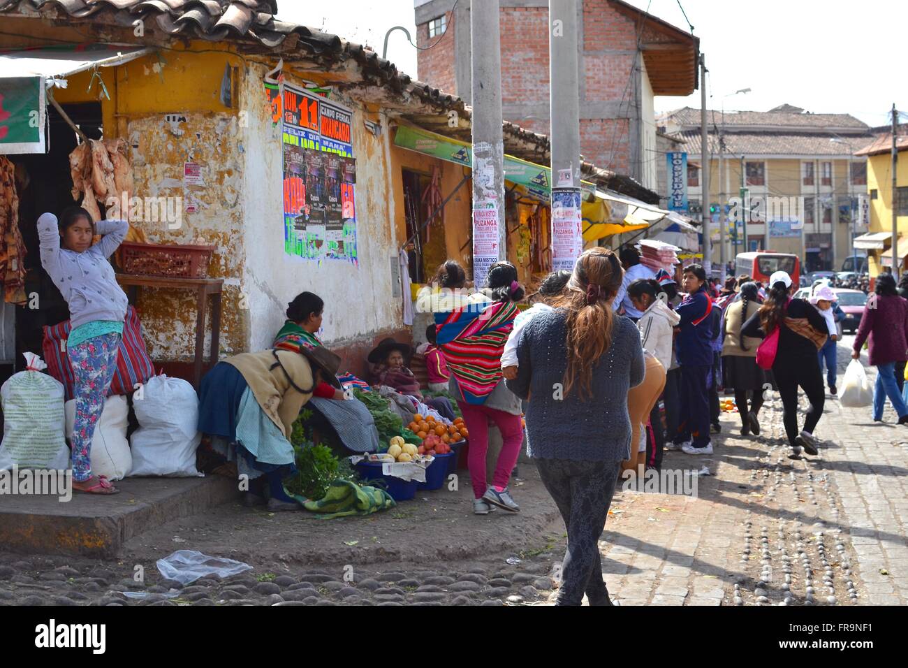 Area di mercato in Cusco Foto Stock