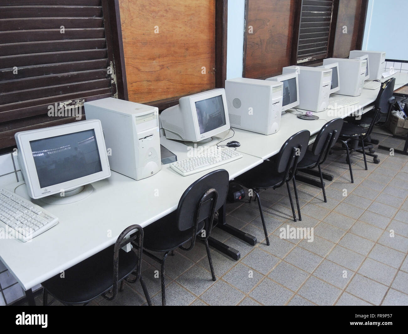 Camera elettronica nella scuola pubblica Foto Stock