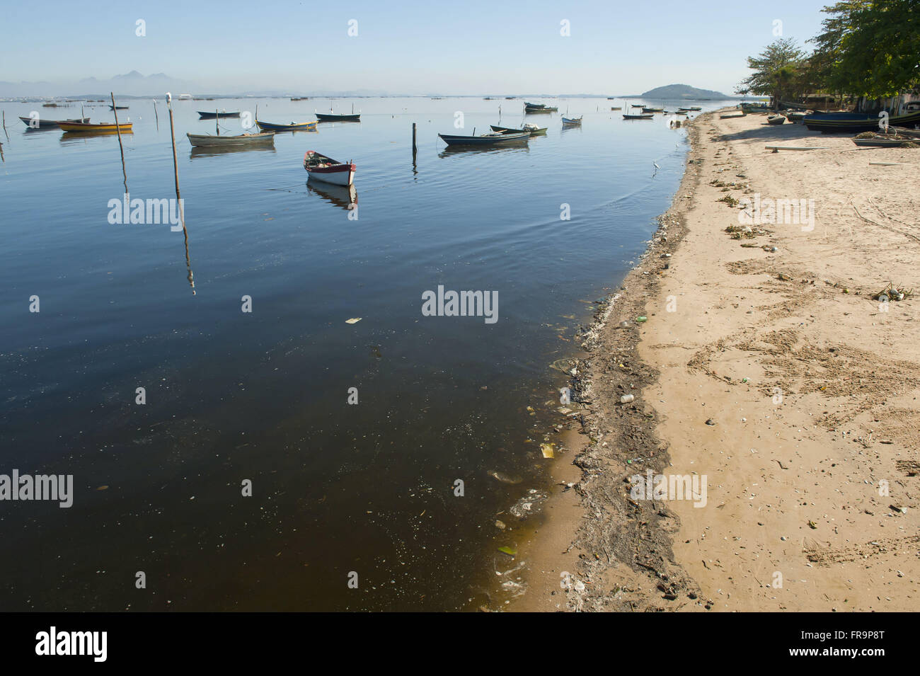 Limao Beach nella Baia di Guanabara su Mage Foto Stock