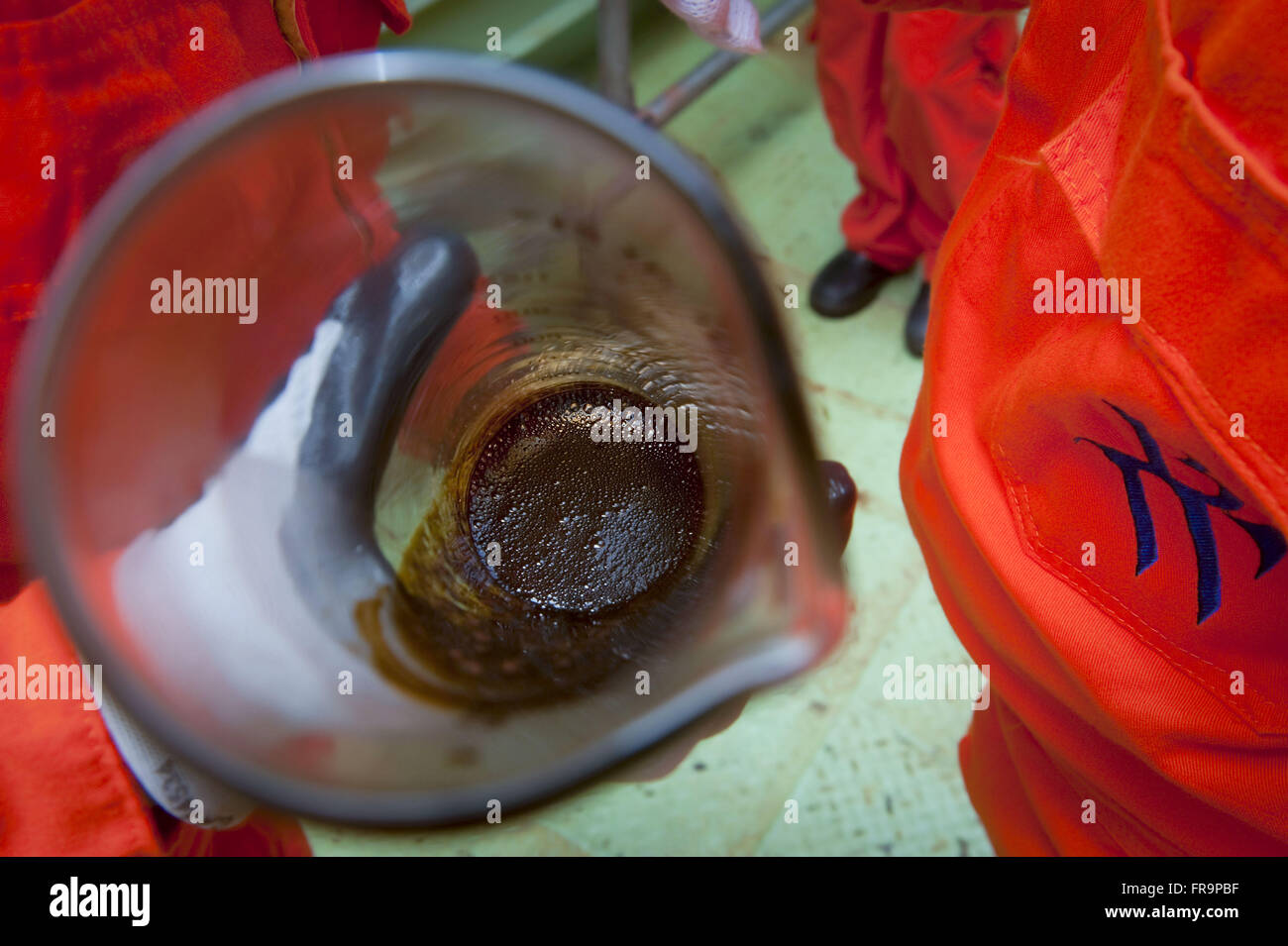 La produzione di olio di piattaforma in Tupi campo nella fase di pre-sale Foto Stock